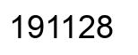 Number 191128 black image