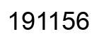 Number 191156 black image