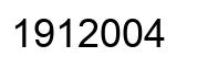 Number 1912004 black image