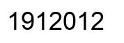 Number 1912012 black image