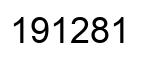 Number 191281 black image
