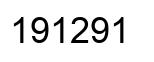 Number 191291 black image