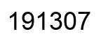 Number 191307 black image