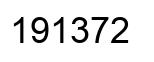 Number 191372 black image