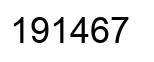 Number 191467 black image