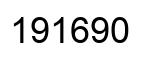 Number 191690 black image