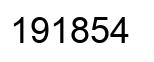 Number 191854 black image