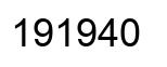 Number 191940 black image