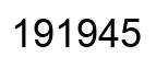 Number 191945 black image