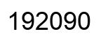 Number 192090 black image