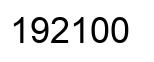 Number 192100 black image