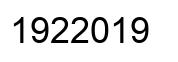 Number 1922019 black image