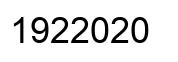 Number 1922020 black image