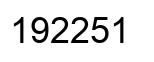 Number 192251 black image