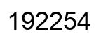 Number 192254 black image