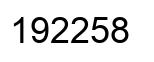 Number 192258 black image