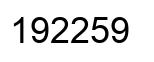 Number 192259 black image