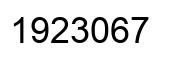 Number 1923067 black image