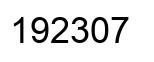 Number 192307 black image