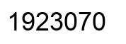 Number 1923070 black image