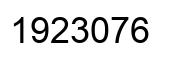 Number 1923076 black image