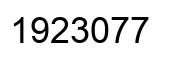 Number 1923077 black image