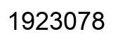 Number 1923078 black image