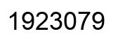 Number 1923079 black image