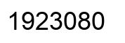 Number 1923080 black image