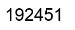 Number 192451 black image