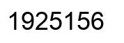 Number 1925156 black image