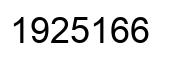Number 1925166 black image
