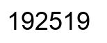 Número 192519 imagen negro