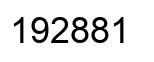 Number 192881 black image