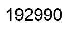 Number 192990 black image