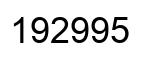 Number 192995 black image