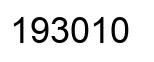 Number 193010 black image