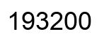Number 193200 black image