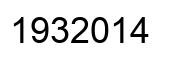 Number 1932014 black image