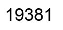 Number 19381 black image
