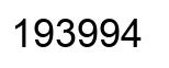Number 193994 black image