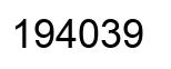 Número 194039 imagen negro