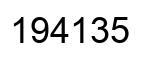 Number 194135 black image