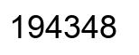 Number 194348 black image