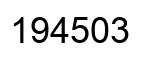 Number 194503 black image