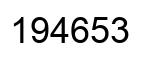 Number 194653 black image