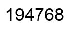 Number 194768 black image