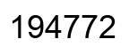 Number 194772 black image