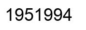 Number 1951994 black image