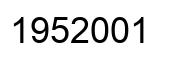 Number 1952001 black image